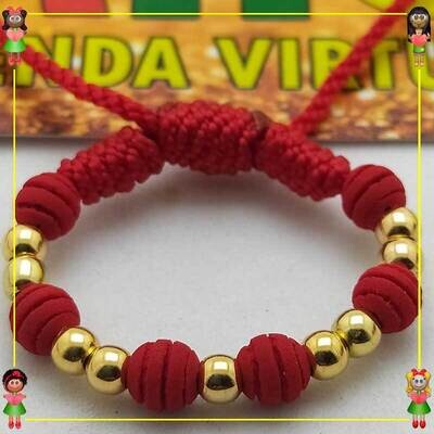 Pulsera Tejida Macrame Oro18k