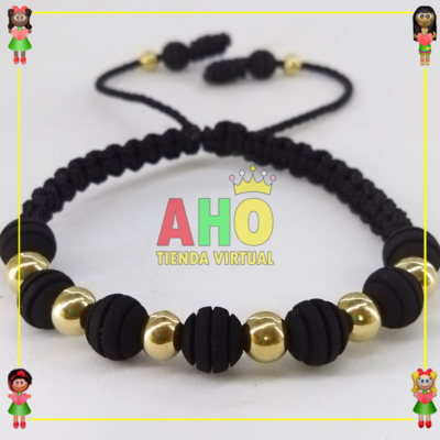 Pulsera Tejida Macrame Oro18k