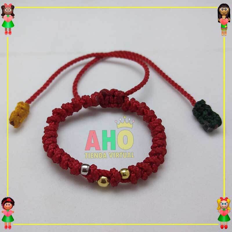 Pulsera Tejida Macrame Oro18k