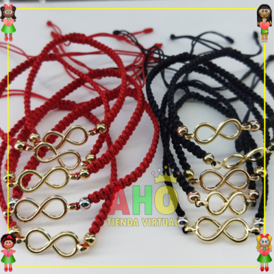 Pulsera Tejida Infinito Macrame Oro18k