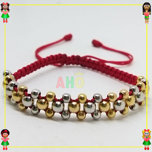 Pulsera Tejida Macrame Oro18k