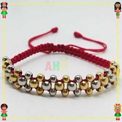 Pulsera Tejida Macrame Oro18k