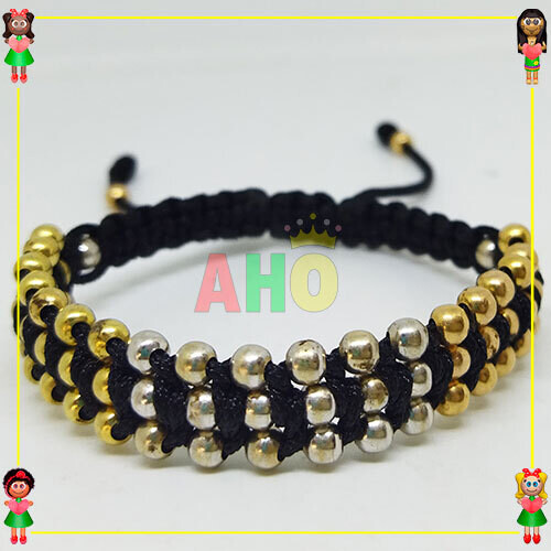 Pulsera Tejida Macrame Oro18k