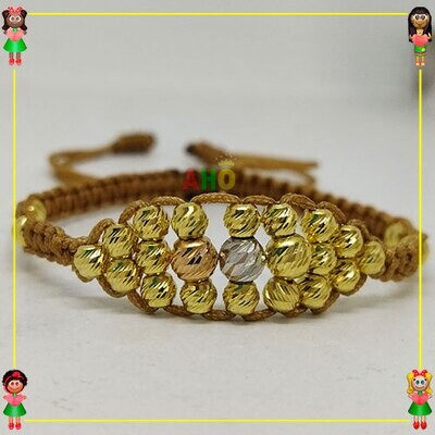 Pulsera Tejida Macrame Oro18k
