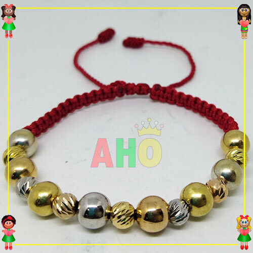 Pulsera Tejida Macrame Oro18k