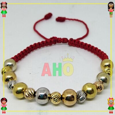 Pulsera Tejida Macrame Oro18k