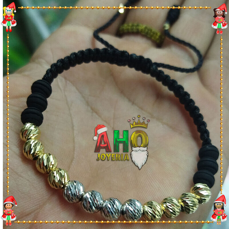 Pulsera Tejida Macrame Oro18k