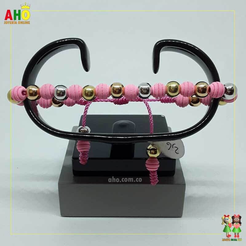 Pulsera Tejida Macrame Oro18k