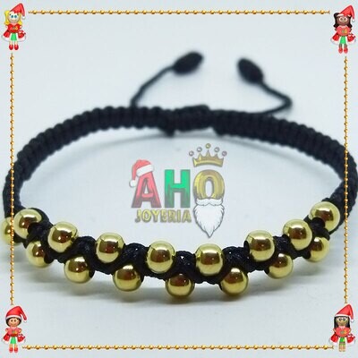 Pulsera Tejida Macrame Oro18k