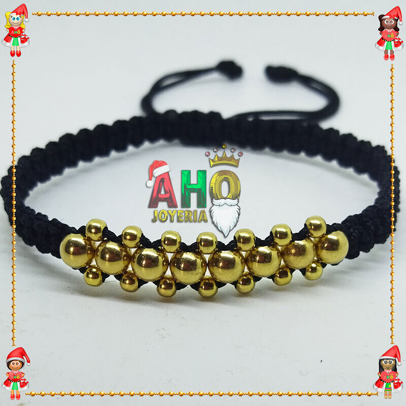 Pulsera Tejida Macrame Oro18k