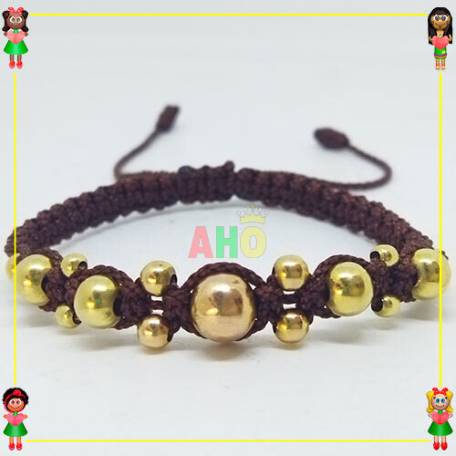 Pulsera Tejida Macrame Oro18k