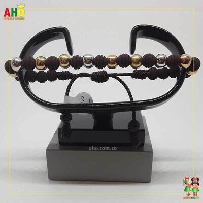 Pulsera Tejida Macrame Oro18k