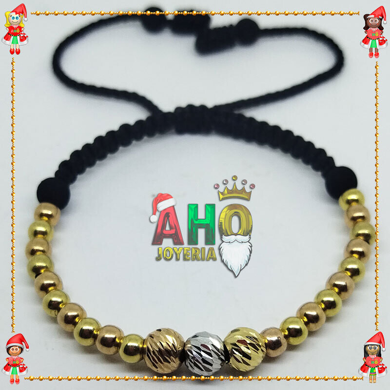 Pulsera Tejida Macrame Oro18k