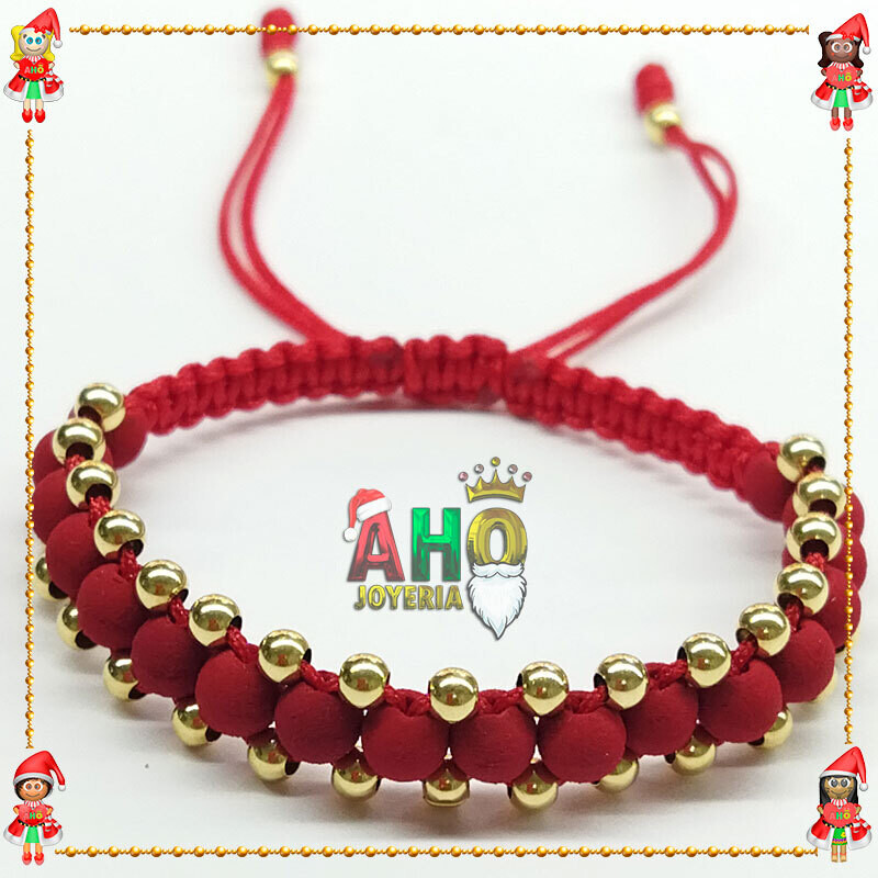 Pulsera Tejida Macrame Oro18k