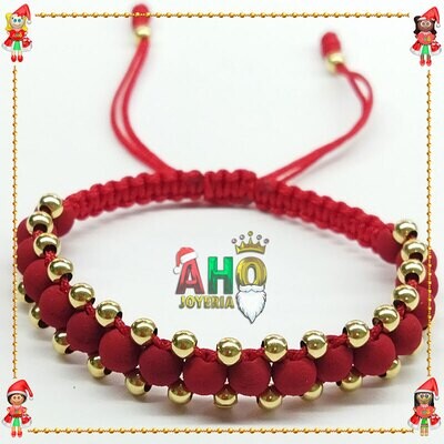 Pulsera Tejida Macrame Oro18k