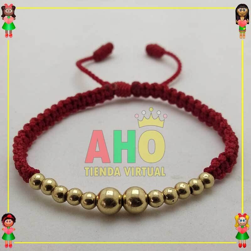 Pulsera Tejida Macrame Oro18k