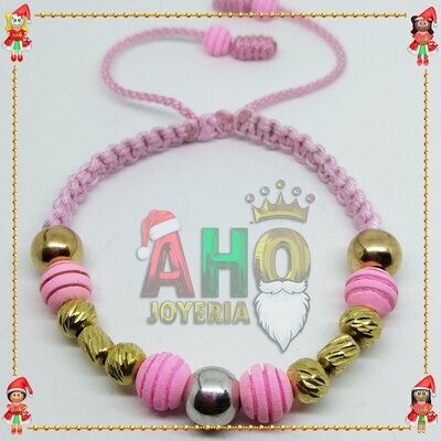 Pulsera Tejida Macrame Oro18k