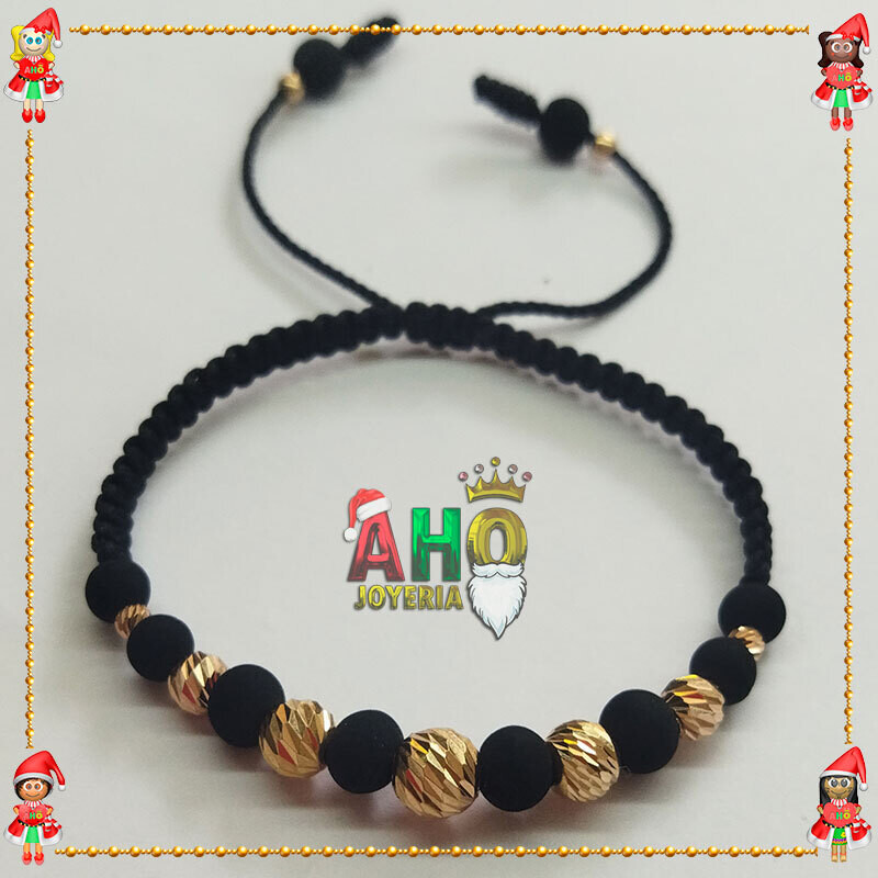 Pulsera Tejida Macrame Oro18k