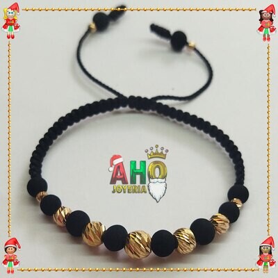 Pulsera Tejida Macrame Oro18k