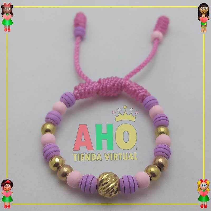 Pulsera Tejida Macrame Oro18k