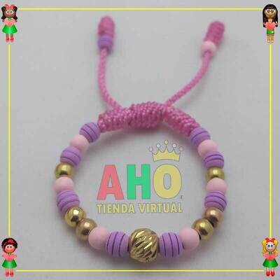 Pulsera Tejida Macrame Oro18k
