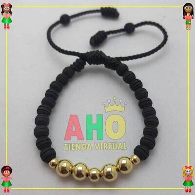 Pulsera Tejida Macrame Oro18k