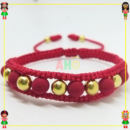 Pulsera Tejida Macrame Oro18k