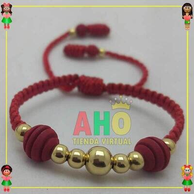 Pulsera Tejida Macrame Oro18k