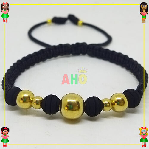 Pulsera Tejida Macrame Oro18k