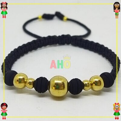 Pulsera Tejida Macrame Oro18k