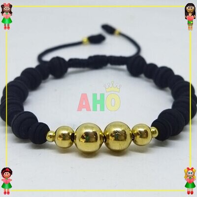 Pulsera Tejida Macrame Oro18k