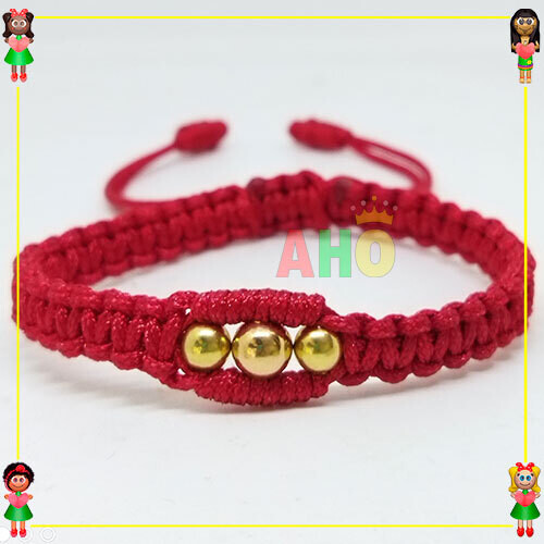 Pulsera Tejida Macrame Oro18k
