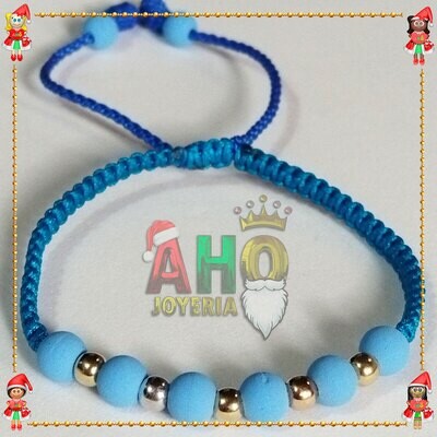 Pulsera Tejida Macrame Oro18k