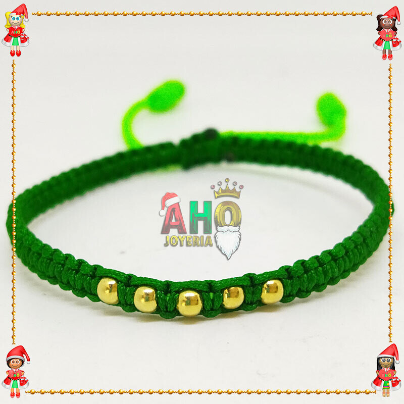 Pulsera Tejida Macrame Oro18k