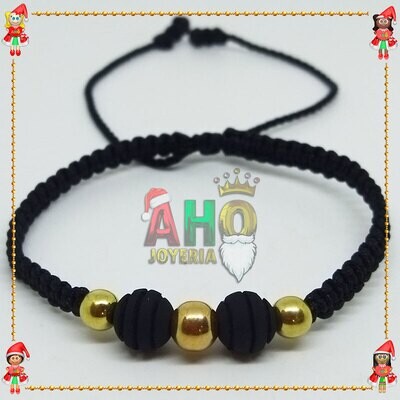 Pulsera Tejida Macrame Oro18k