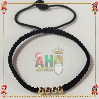 Pulsera Tejida Macrame Oro18k