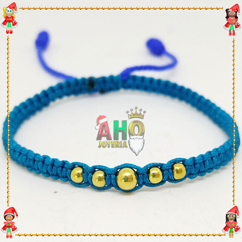 Pulsera Tejida Macrame Oro18k