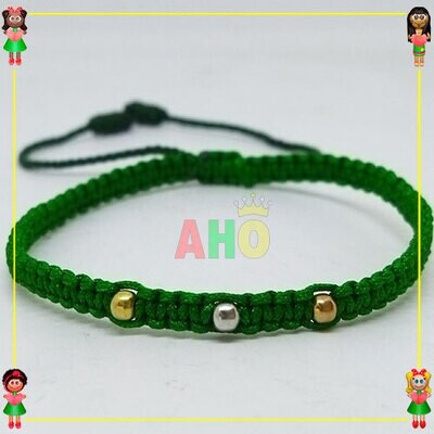 Pulsera Tejida Macrame Oro18k