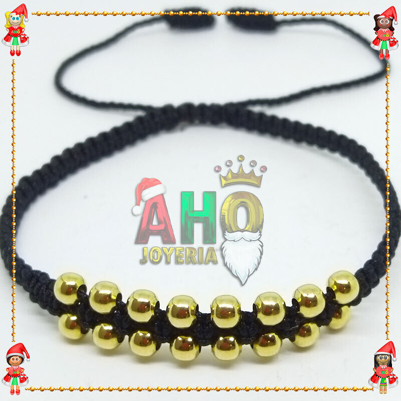 Pulsera Tejida Macrame Oro18k