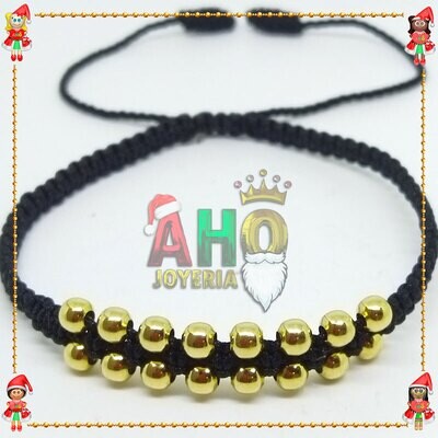 Pulsera Tejida Macrame Oro18k