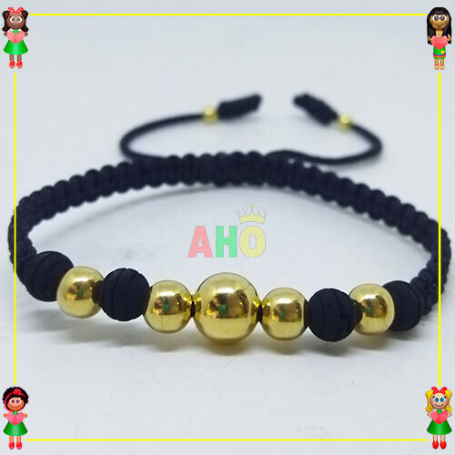Pulsera Tejida Macrame Oro18k
