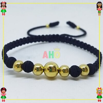 Pulsera Tejida Macrame Oro18k