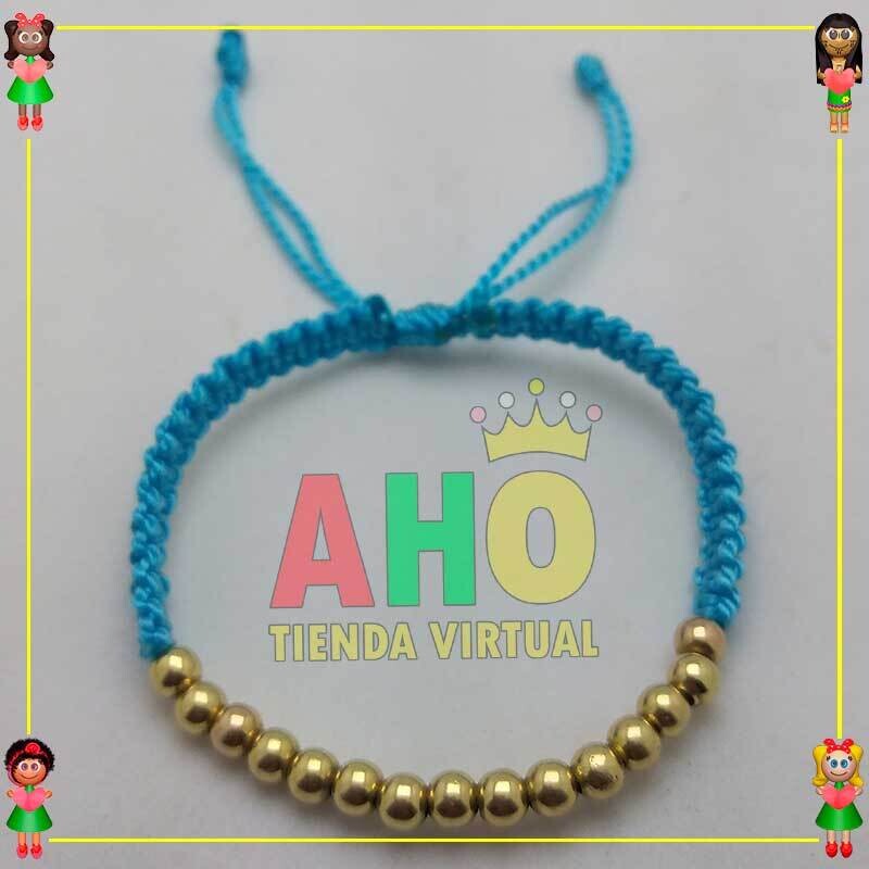 Pulsera Tejida Macrame Oro18k