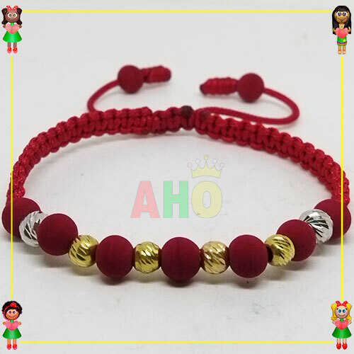 Pulsera Tejida Macrame Oro18k
