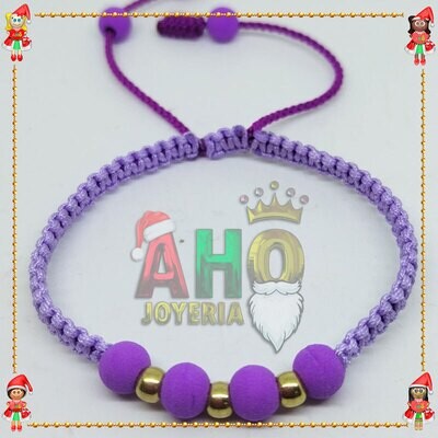 Pulsera Tejida Macrame Oro18k