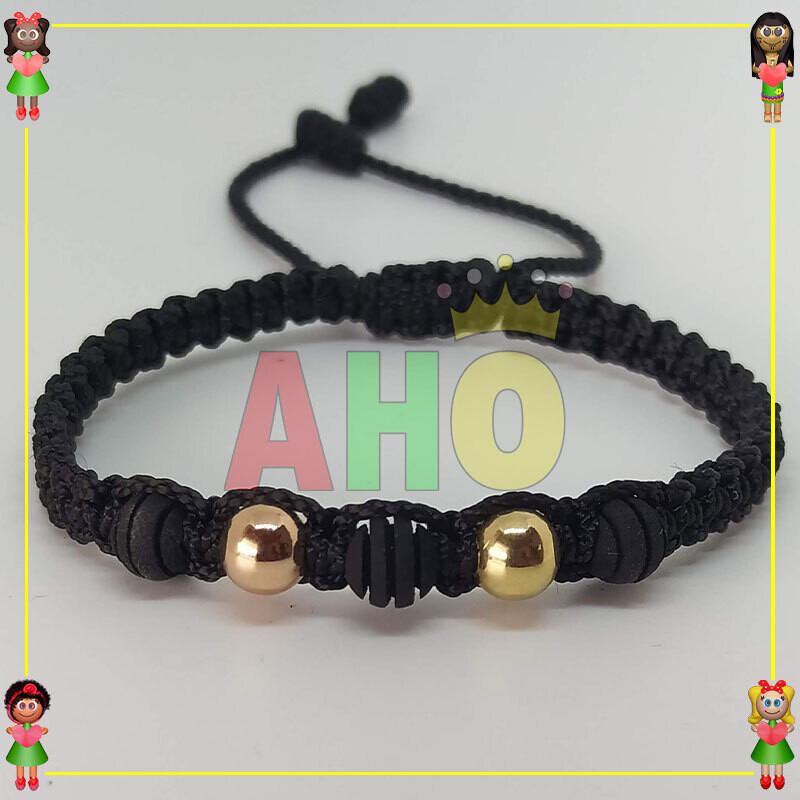 Pulsera Tejida Macrame Oro18k