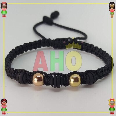 Pulsera Tejida Macrame Oro18k