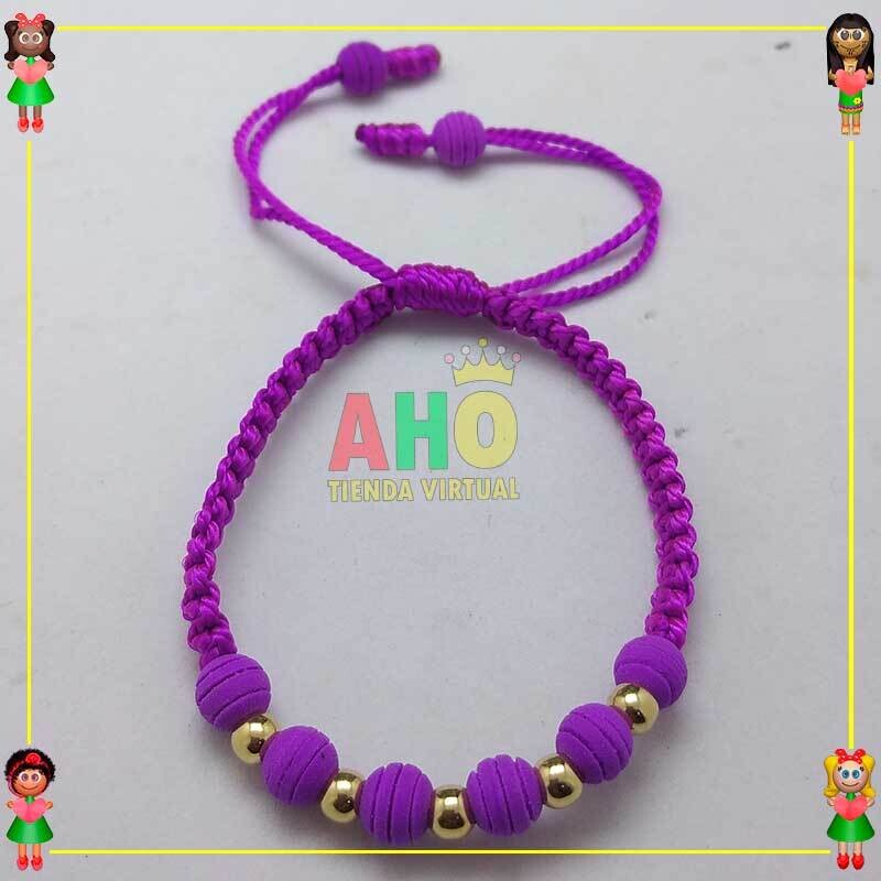Pulsera Tejida Macrame Oro18k