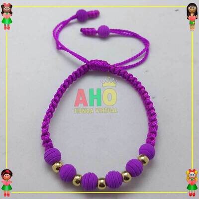 Pulsera Tejida Macrame Oro18k