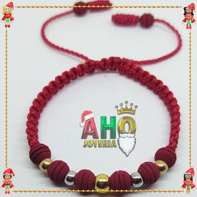 Pulsera Tejida Macrame Oro18k